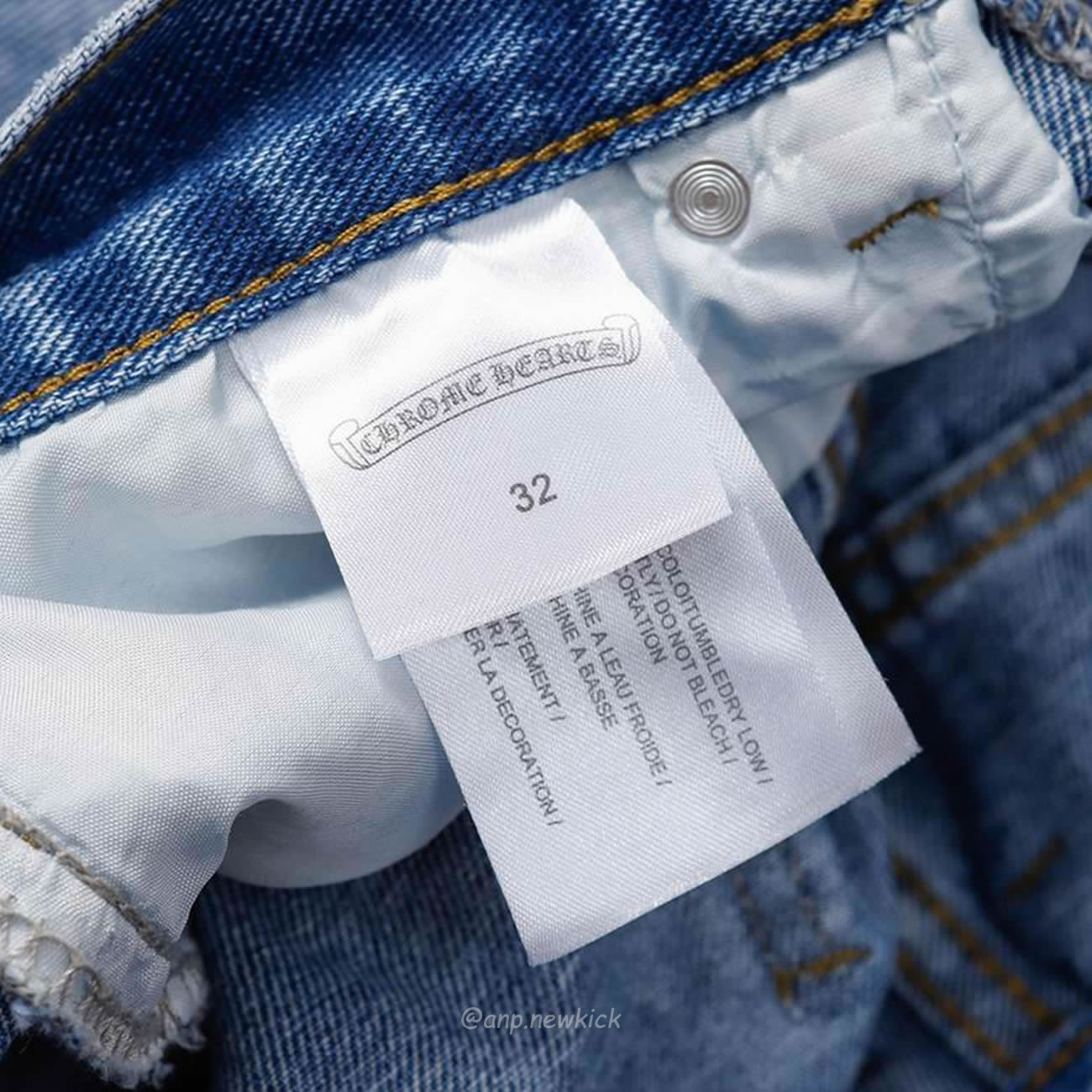 Chrome Hearts Blue Speckle Jeans Cross (13) - www.newkick.org